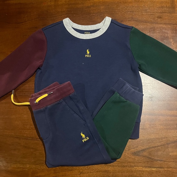Boys Ralph Lauren Polo Matching Jogger Set Size 4 - Picture 2 of 4